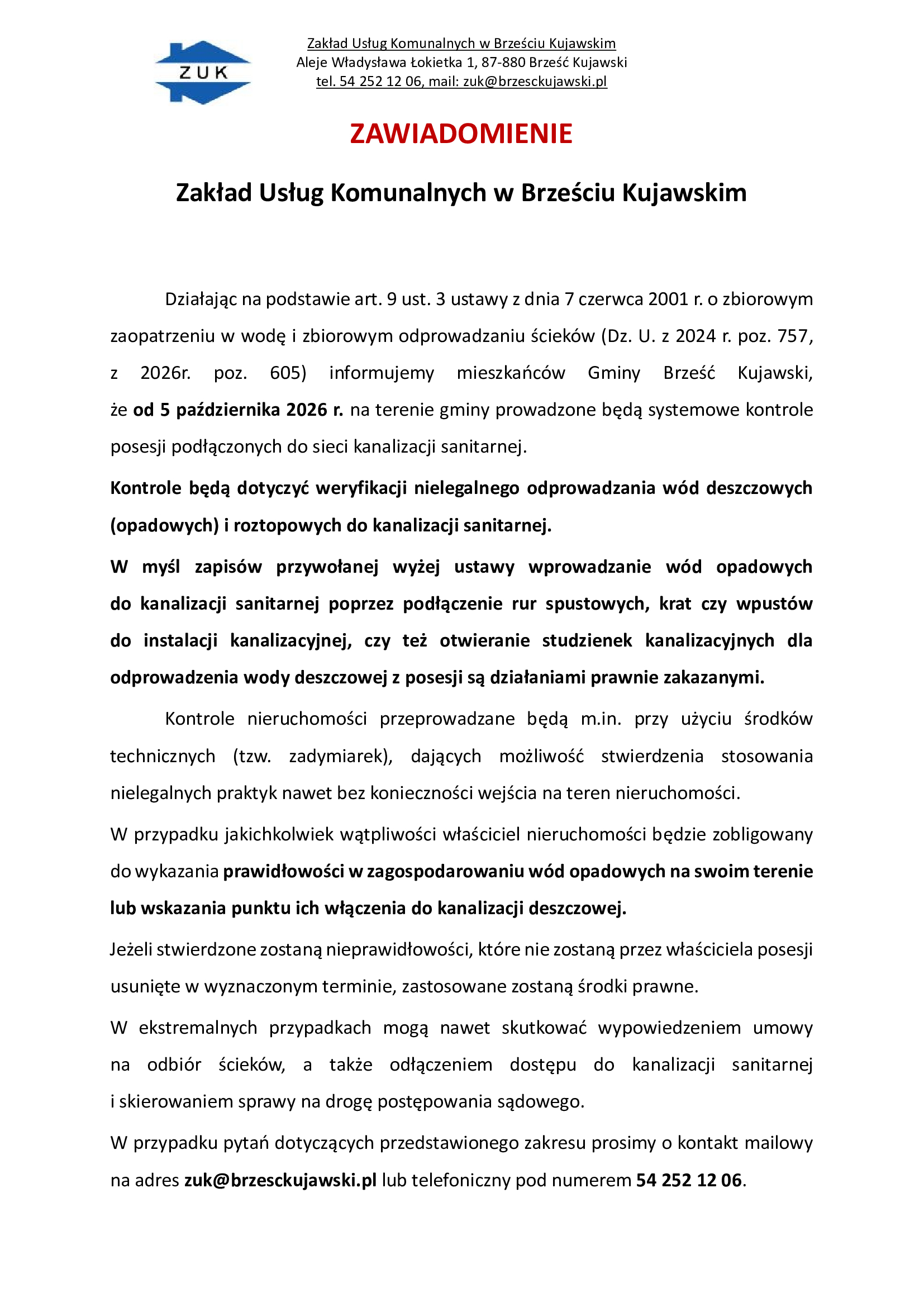 ZAWIADOMIENIE