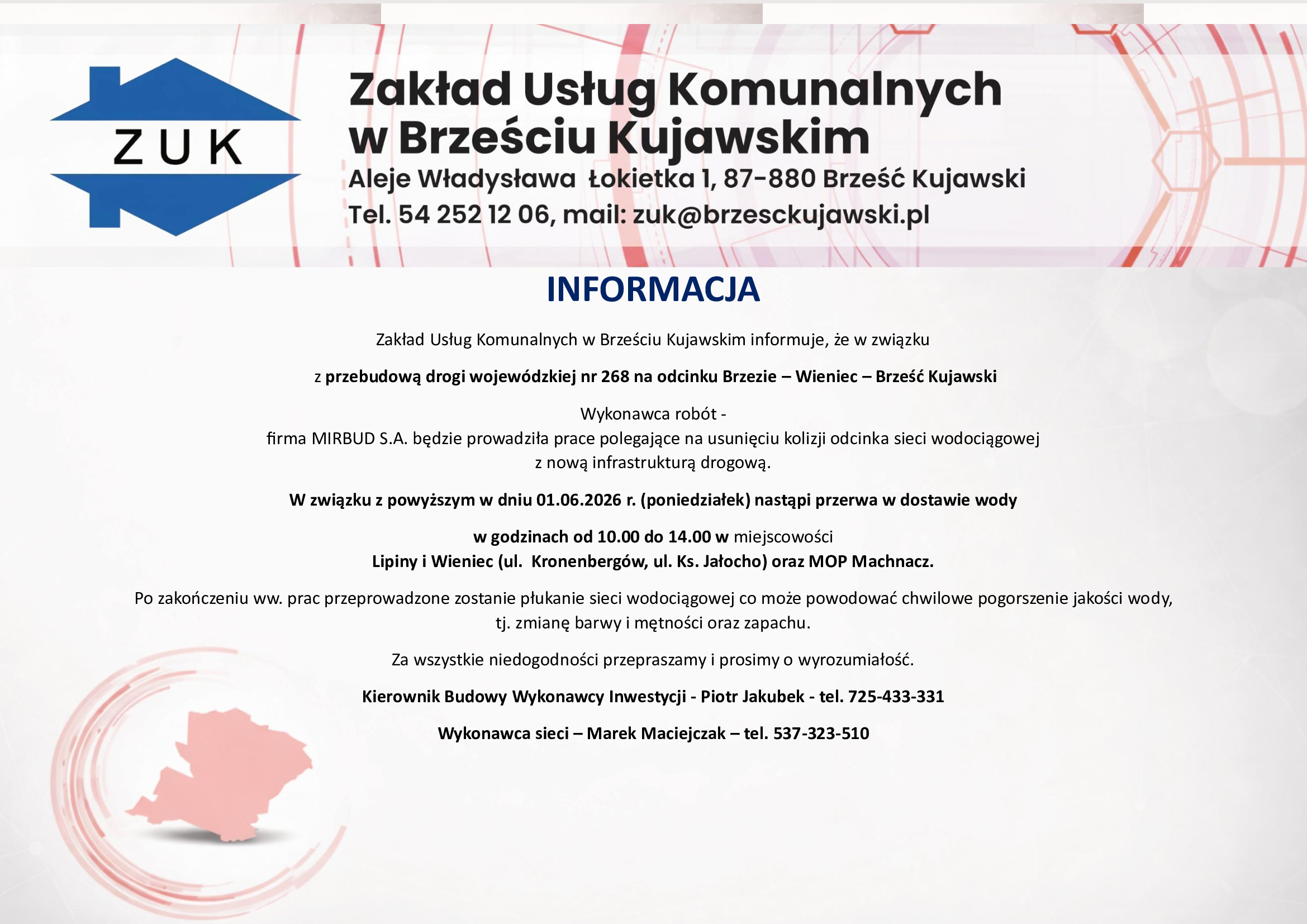 Przerwa w&nbsp;dostawie wody