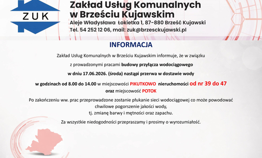 Przerwa w dostawie wody